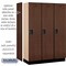 Salsbury Industries 1 Tier Designer Locker, 54"Wx76"Hx18"D, 3 Door, Mahogany 18-21368MAH - alternate 7